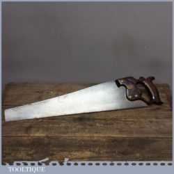 Vintage 20” Philadelphia Henry Disston D7 1928-55 Cross Cut Panel Handsaw