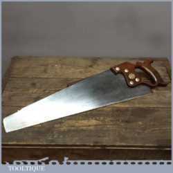 Vintage 20” W Tyzack & Turner Cross Cut Hand Saw 8 TPI - Sharpened