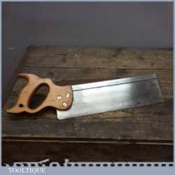 Scarce Antique 12” Henry Disston Keystone Works USA K1 Steel Back 15 TPI - Sharpened