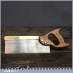 Vintage Spear and Jackson 10” Brass Back Dovetail Saw 15 TPI - Sharpened