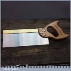 Vintage Spear and Jackson 10” Brass Back Tenon Saw 15 TPI - Sharpened