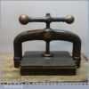 Antique Cast Iron Bookbinders Book Press Fletcher & Son Castleworks Norwich