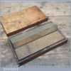 Vintage Boxed Pair Of 8” Oil Stones - 1 Medium India Plus Natural Washita Stone