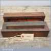Vintage 8" long By 1 ½" Wide Natural Set Sharpening Stone - Mahogany Box
