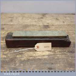 Vintage 9” x 1 3/16” Tam ‘O’ Shanter Scotch Honing Stone Set In Base
