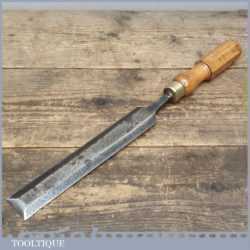 Vintage Stormont Forged Cast Steel 1 ½” Bevel Edge Paring Chisel - Boxwood Handle