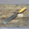Superb Vintage 2” Wide By 9” Long Heavy Duty Paring Chisel - Boxwood Handle