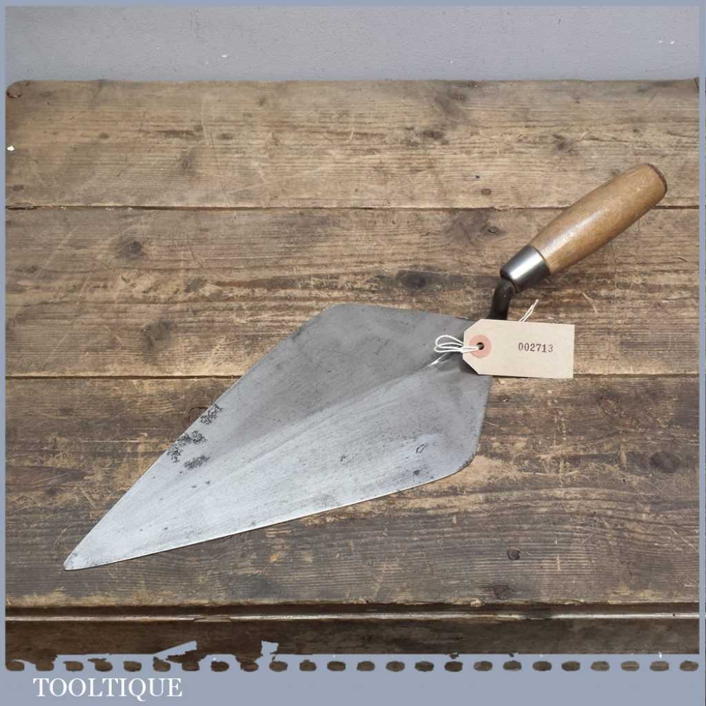Vintage Unmarked Brades WHS 12” Bricklayers Trowel Good Condition