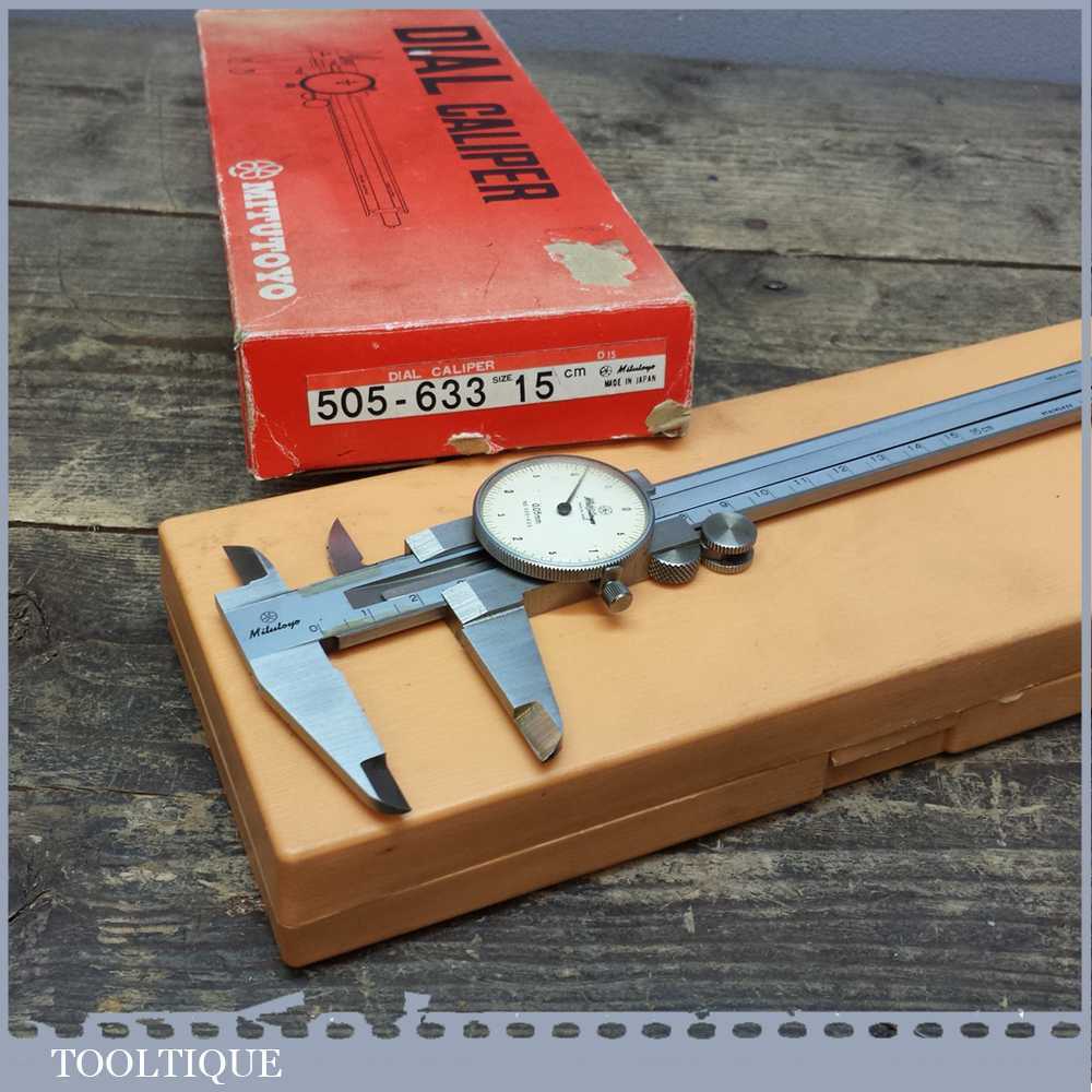 Mitutoyo Dial Vernier Caliper 150mm 6” Inch Metric Original Case And