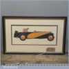 Vintage 1960’s Lithograph Car Memorabilia Framed Print Delage 1933 (D8 SS 100)