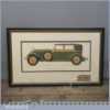 Vintage 1960’s Lithograph Car Memorabilia Framed Print Isotta-Fraschini 1929 (Type 8-A)