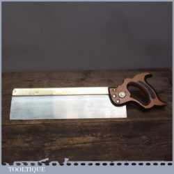 Vintage Spear & Jackson Leap Frog Period 14 Inch Brass Back Bench Saw