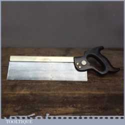 Vintage Lloyd Davies Period 12 Inch Brass Back Tenon Saw