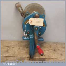 Vintage Keen Hand Grinding Wheel Sharpening Stone - Table Top Tool by M.C Gooding