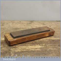 Vintage Washita Sharpening Or Honing Oil Stone In Pine Base