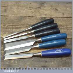 Selection Of 6 Bevel Edge Chisels - Stanley 5001 Plus 1 Marples