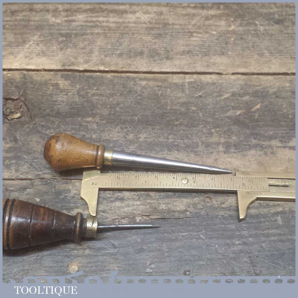 Two Pretty Little Vintage Leather Working Awls In Good Condition