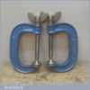 Vintage Pair of Record 3” Inch Heavy Duty G Cramps - Good Condition