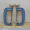 Vintage Pair of Record 6” Inch Heavy Duty G Cramps - Good Condition