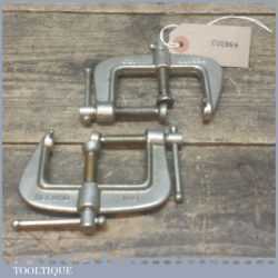 Vintage Pair Of Record Junior 129 Three Way G Cramps - Good Condition