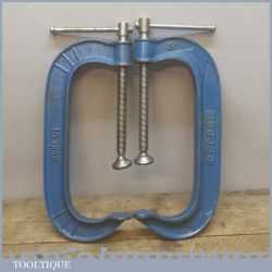 Vintage Pair of Record 10” Inch Heavy Duty G Cramps - Good Condition