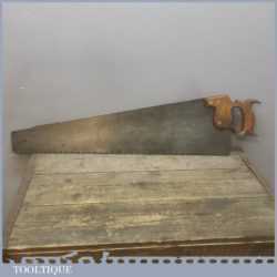 Antique 19th Century R Groves 3 TPI Rip Saw - Good Sharp & Straight Condition