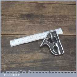 Vintage L.S.S Co USA 6” Inch Adjustable Combination Cast Steel Square & Rule