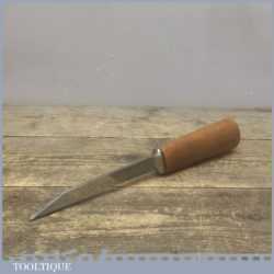 Vintage ¼” Marples Mortice Chisel - Original Beech Wood Handle Decal