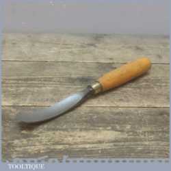 Vintage JB Addis & Sons 1” Inch Curved Carving Gouge Chisel - Boxwood Handle