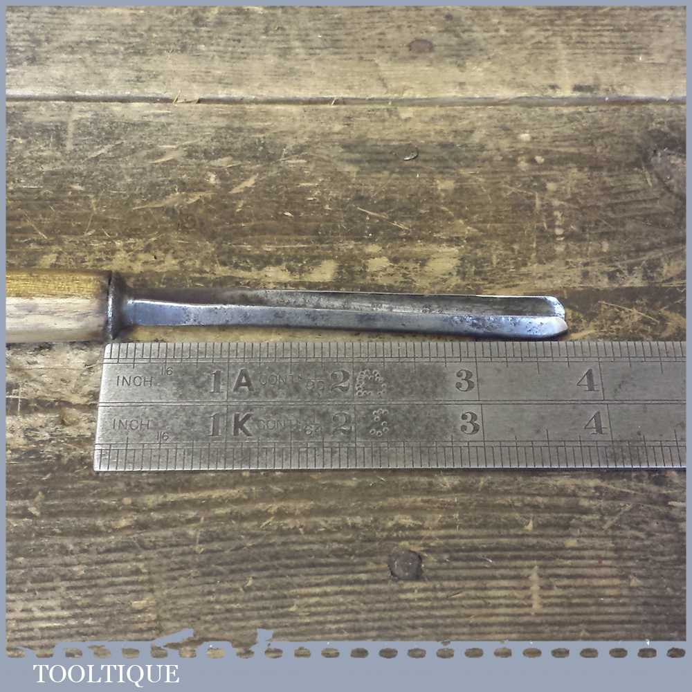 Vintage 3/8” Herring Brothers Deep Gouge Carving Chisel Sharpened
