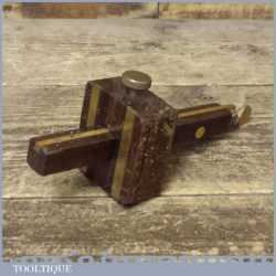 Vintage Marples Rosewood Brass Mortice Gauge With Good Pins - Good Condition