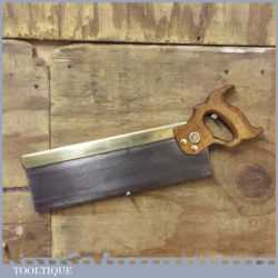 Vintage Henry Disston Philadelphia 14” Bench Tenon Saw Sharpened - Cross Cut 12 TPI