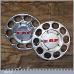 Genuine Pair Of ERF Metal 10 Stud Truck Wheel Trims 17" - Good Condition