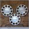 3 x Genuine ERF Metal 10 Stud Truck Lorry Wheel Trims 17" - Good Condition