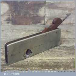 Antique Cast Steel With Rosewood Infill Plane 5/8” Wide - Scripted Name On Side