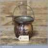 Antique 5” Wide Cauldron Style Copper Glue Pot - Good Condition