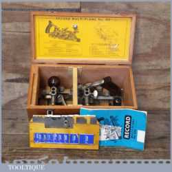 Vintage Boxed Record N0: 405 Combination Plough Plane - Good Condition