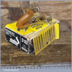 Vintage Boxed Stanley N0: 13-052 Combination Plough Plane With 10 Cutters - Good Condition