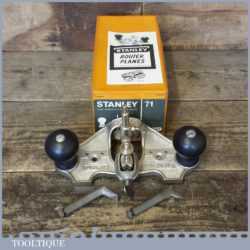 Vintage Boxed Stanley No: 71 Router Plane Complete With 3 Cutters - Good Condition