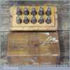 Vintage Priority Number Marking Punches Complete In Original Wooden Box
