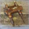 Antique Beech Wood Brass Screw Threaded Plough Plane In Good Condition
