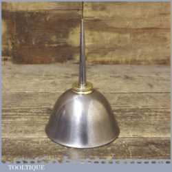 Vintage Large 4” Wide Vintage EAGLE American Oil Can With Base Press Dispenser