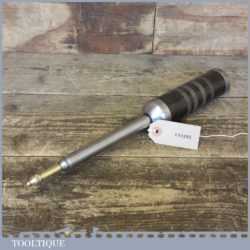 Vintage Machine Turned Steel Compress Pump Action Grease Gun With Brass Nib