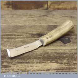 Vintage Leatherworking Hook End Cutter With Bone Handle Holborn Co London