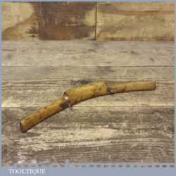 Rare Antique Curved Boxwood Spokeshave - Old Woodworking Tool