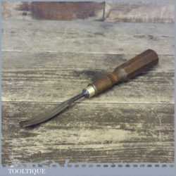 Rare Antique James Cam 18th Century 3/8” Curved Gouge Woodcarving Chisel