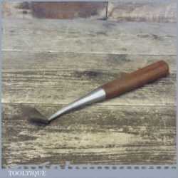 Vintage 1 ¼” Wide Spade Ended Wood Carving Chisel Probably Japanese - Sharpened