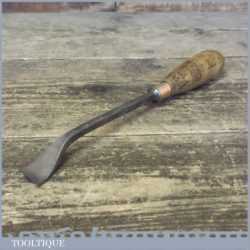 Unusual 1” Vintage Marples and Son Hibernia No: 23 Skew End Spoon Bit Chisel