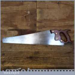Vintage 20 ½” Long E C Atkins Cross Cut Hand Saw 10 TPI - Sharpened Ready To Use
