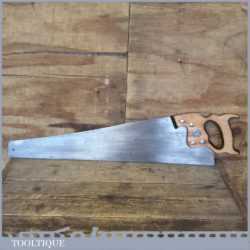 Vintage 26” Old Warranted Superior Workhorse Cross Cut Hand Saw 6 TPI - Sharpened